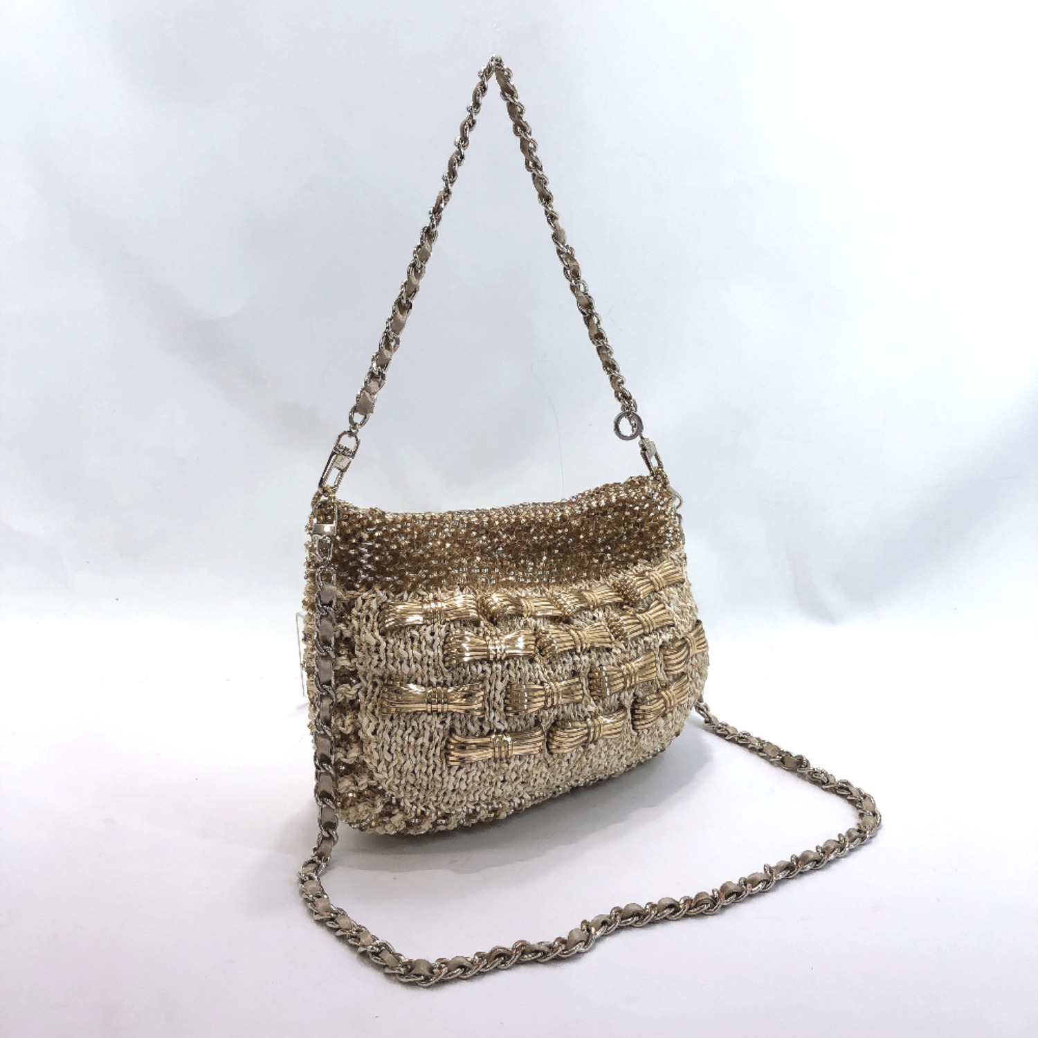 ANTEPRIMA Shoulder Bag 2way straw beige/Silver Women | eBay
