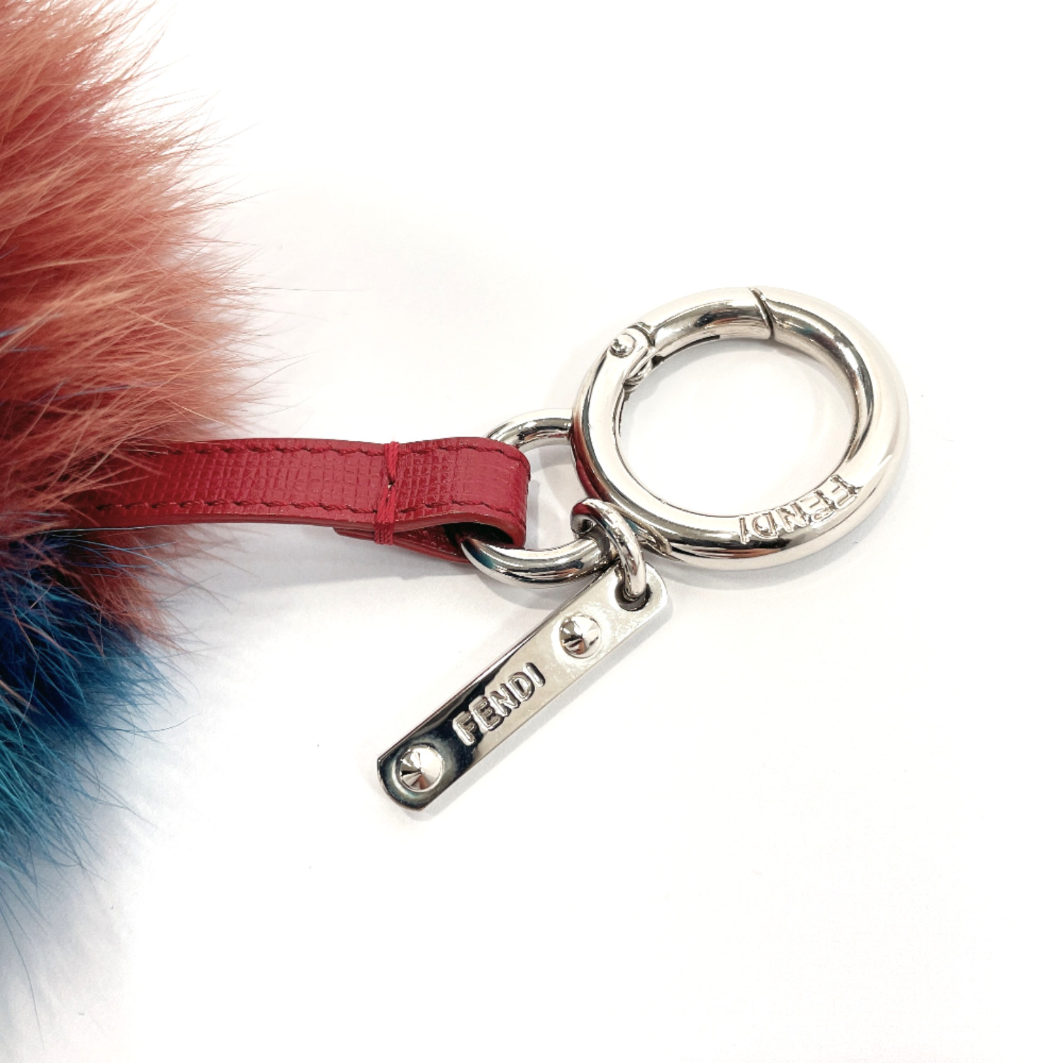 FENDI key ring Pom pom charm Fox leather Women | eBay