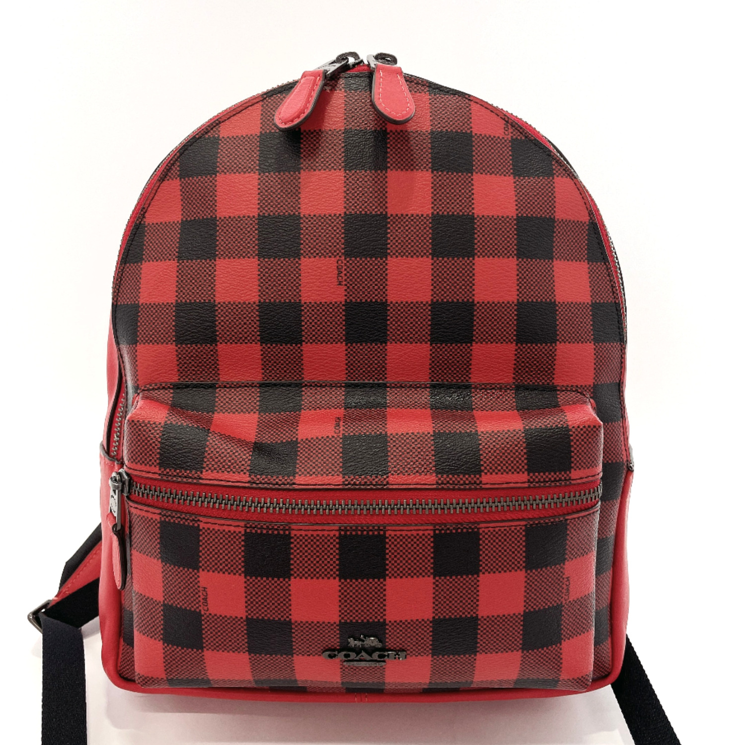 coach gingham backpack