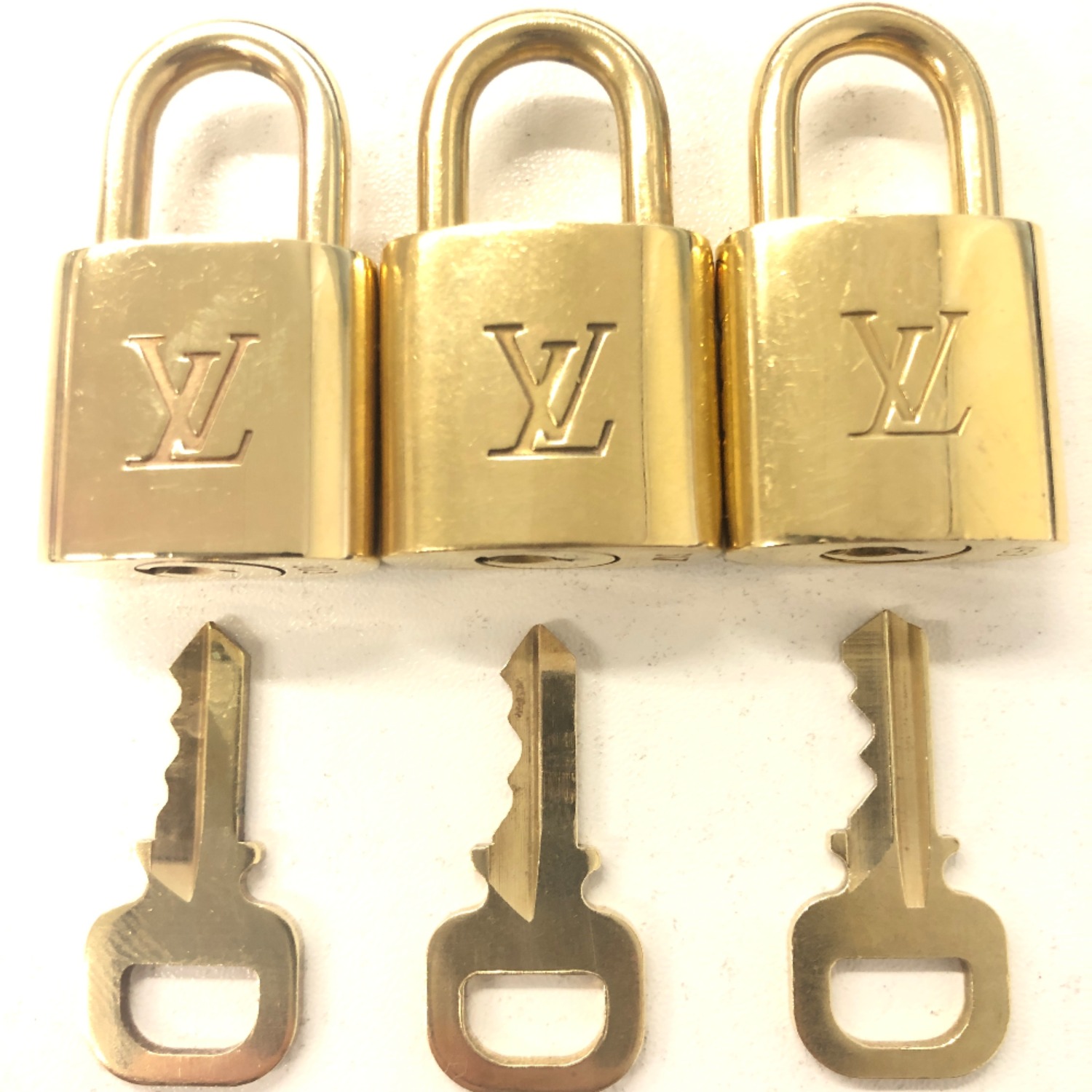 Louis Vuitton PadLock Lock & Key for Bags Brass Gold (Number random) 