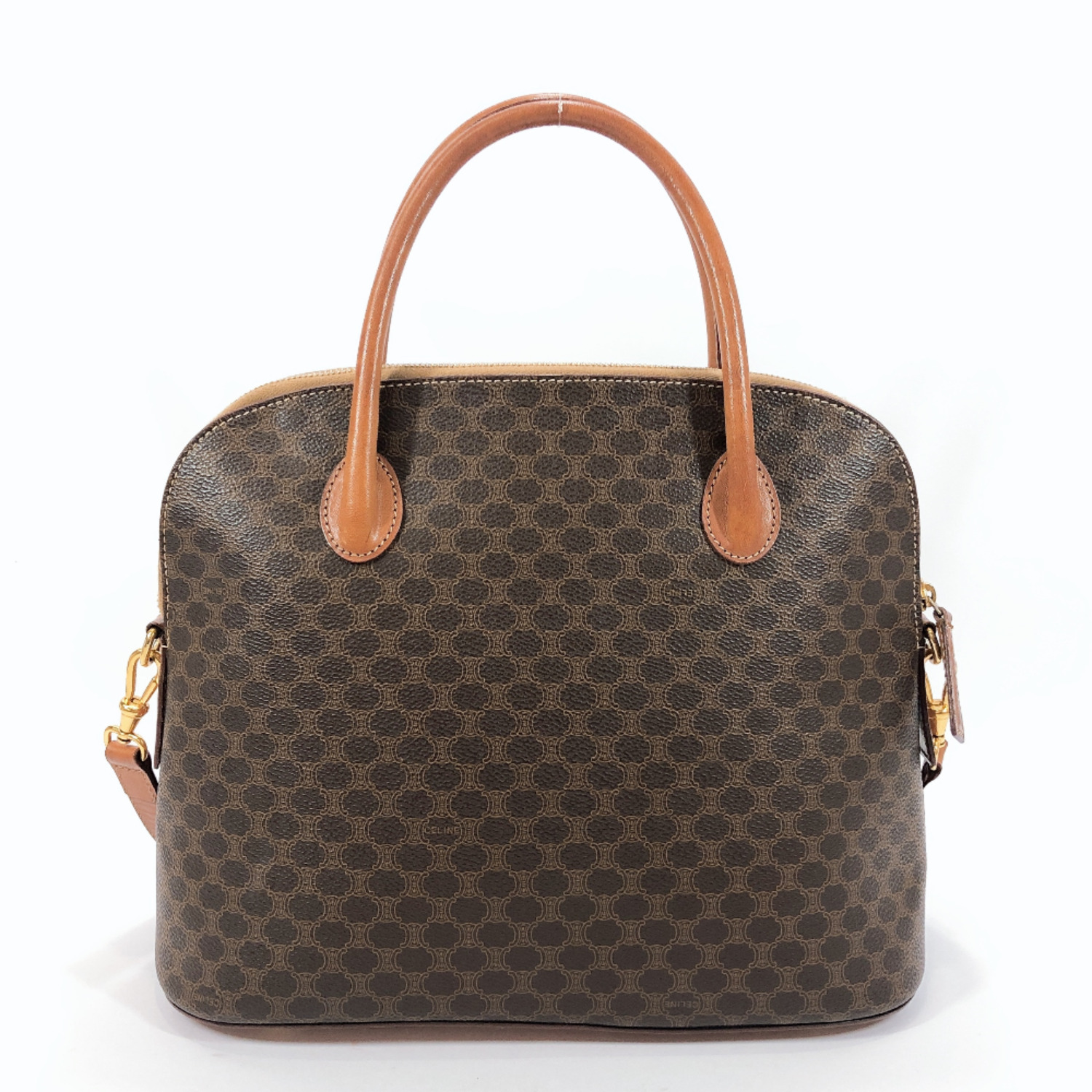 CELINE Handbag Shoulder bag M96 Macadam Vintage 2way PVC Leather Women ...