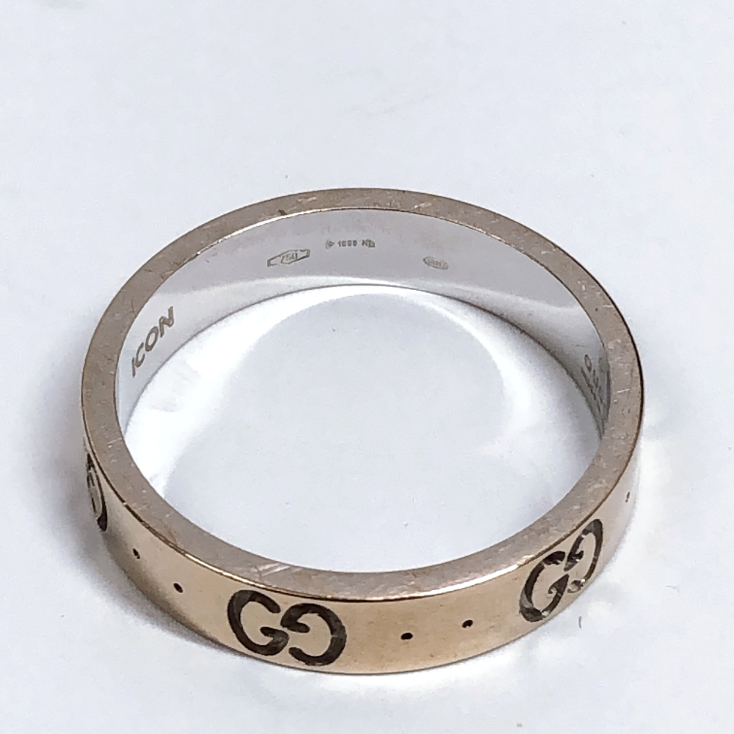 GUCCI Ring 1695 Icon ring K18 white gold #6.5-7(US Size) Women | eBay