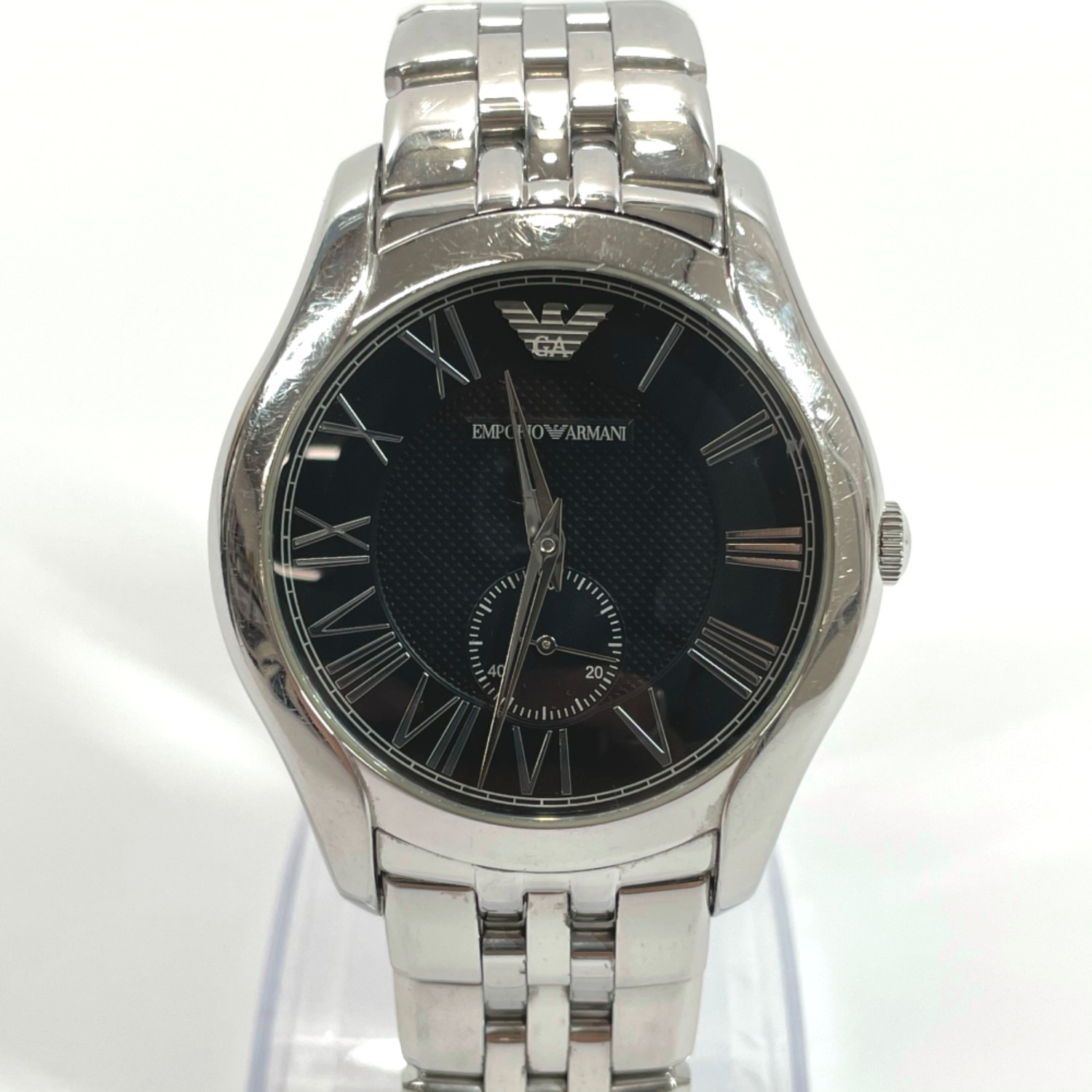 Emporio Armani Watches AR-1706 quartz Stainless Steel mens blackDial | eBay