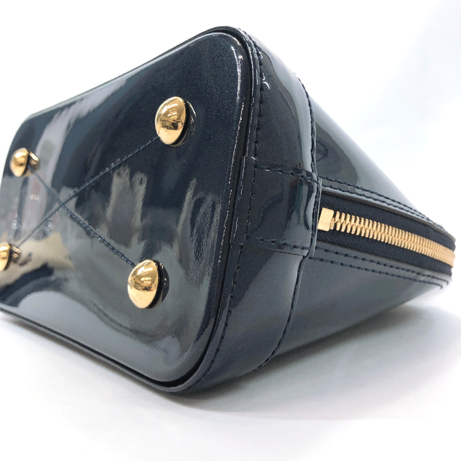 LOUIS VUITTON M54705 Alma BB Miroir Handbag Marine/Gold Hardware Vernis/Mon... | eBay