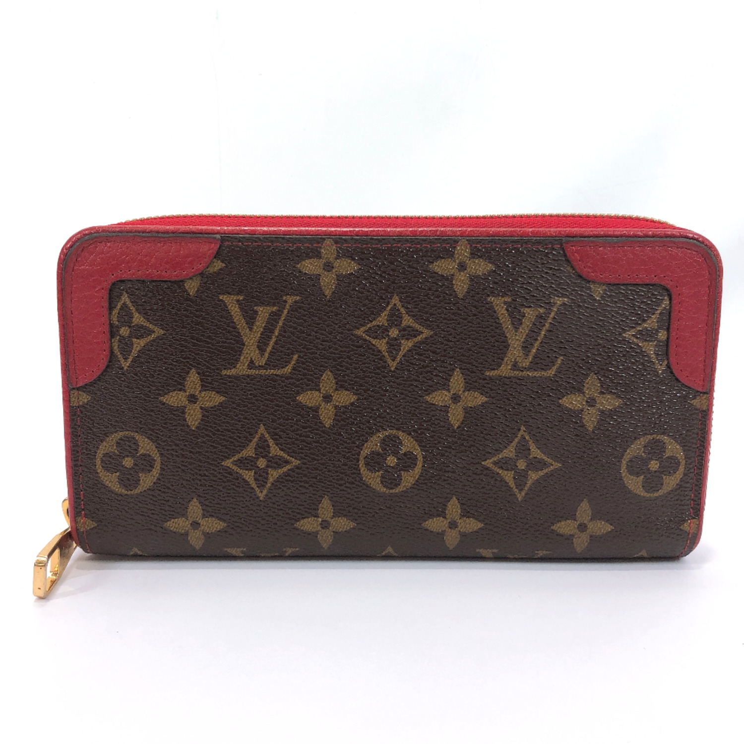 LOUIS VUITTON purse M61854 Zippy Wallet Retiro Monogram canvas Red Women | eBay