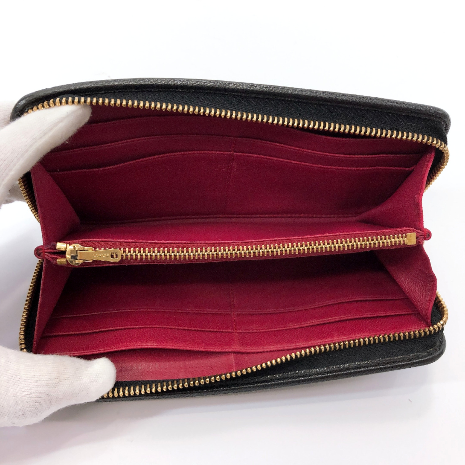 LOEWE purse Round zip leather Gold Hardware unisex | eBay