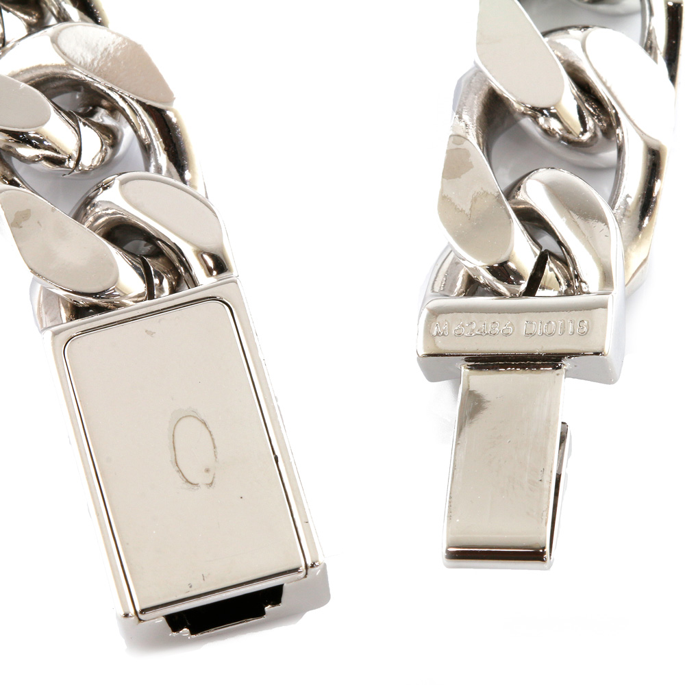 LOUIS VUITTON Monogram Chain Bracelet L Silver 593979