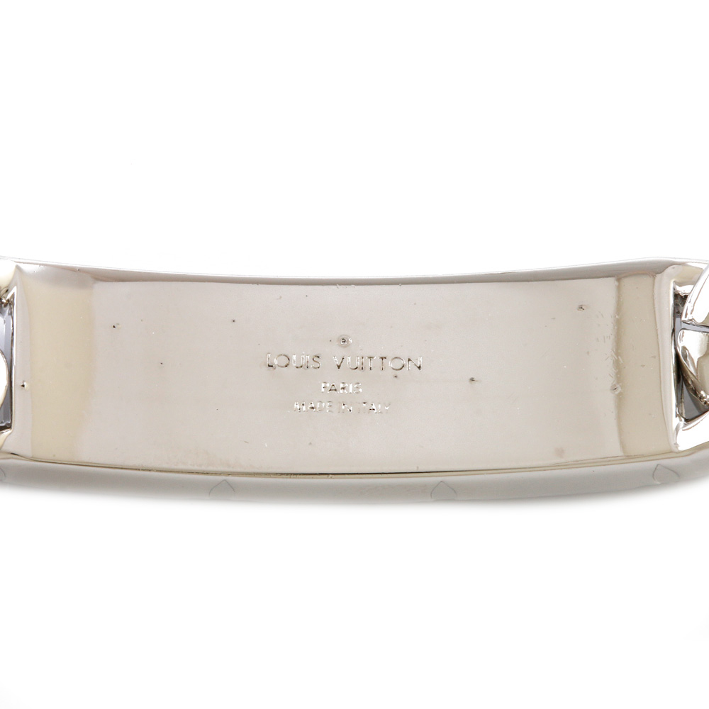 LOUIS VUITTON LOUIS VUITTON Chain Bracelet M62486 metal Silver Used unisex  logo LV M62486