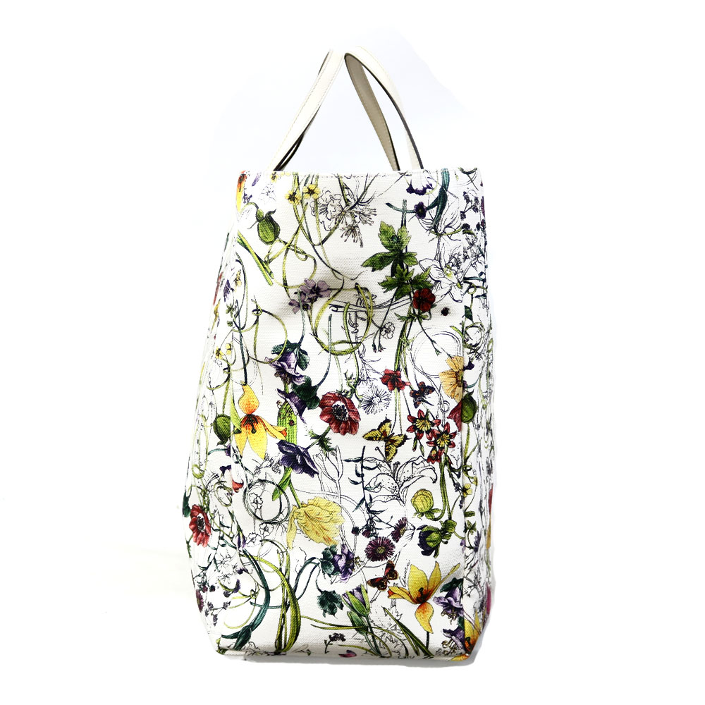 GUCCI Tote Bag white Floral flora from japan | eBay