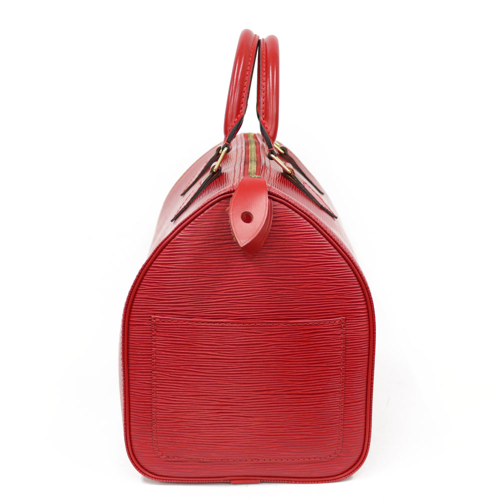 louis vuitton red leather handbag