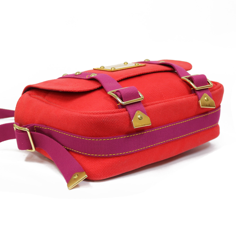 LOUIS VUITTON Shoulder Bag M40040 Red canvas Rouge Antigua from japan | eBay