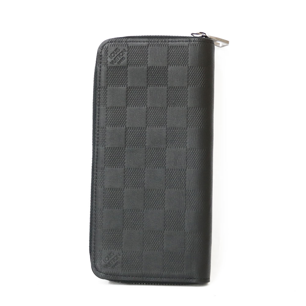 LOUIS VUITTON purse N63548 black Damier Anfini Zippy Vertical from ...