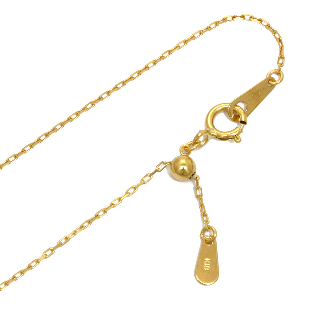 Necklace K18 Gold Diamond: 13 stones Dancing Azuki Azuki Chain from ...