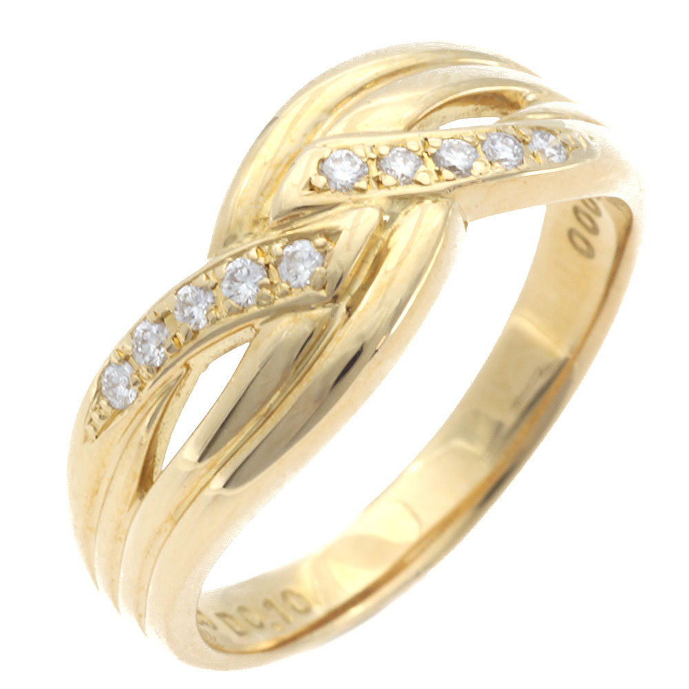 POLA Ring Gold color 18K K18 Gold Diamond: 10 stones from japan | eBay