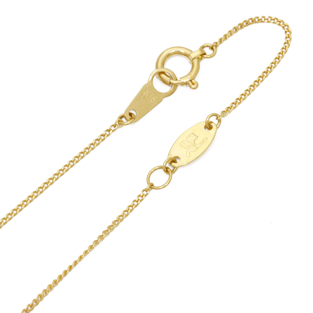courreges Necklace K18 Gold Open Heart 2 Color Kihei Kihei Chain from ...