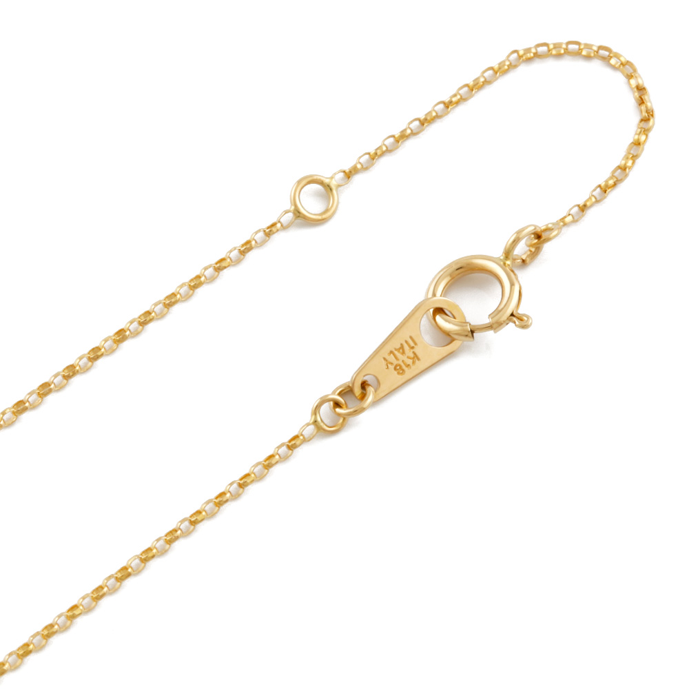 Necklace gold 18K K18 Gold Diamond: 9 stones from japan | eBay
