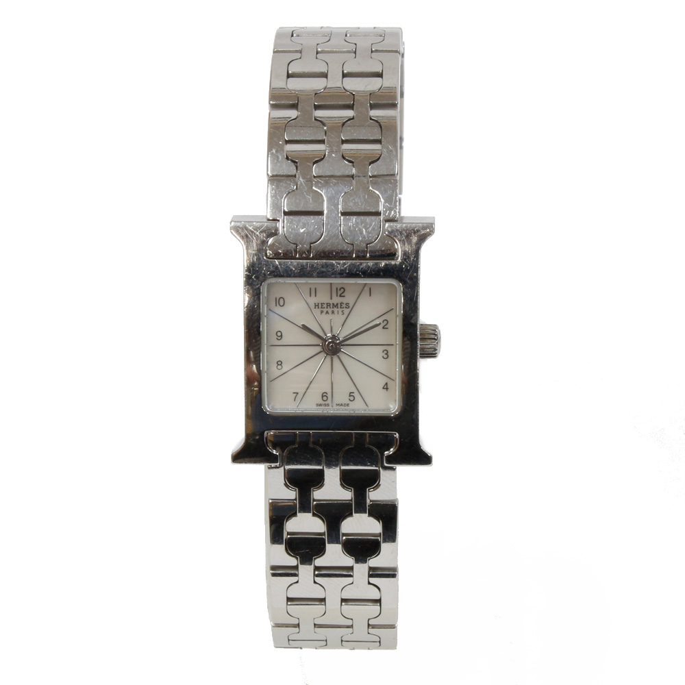 HERMES Watches white Stainless Steel H 