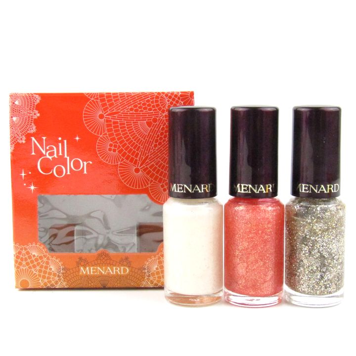 メナード ネイルカラー ミニ 3色セット 若干使用 コスメ レディース