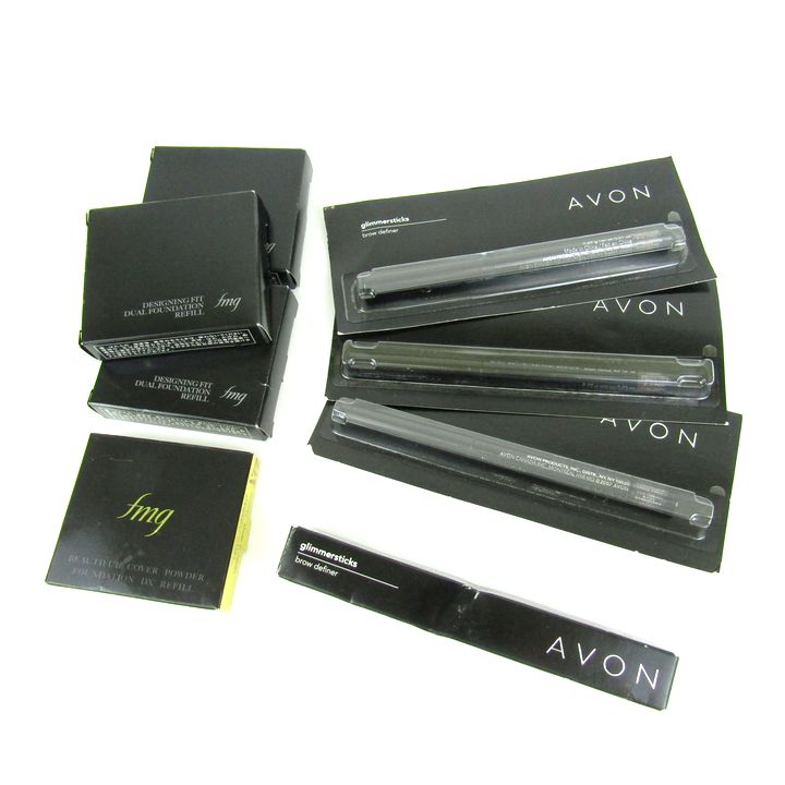 ファンデーション類8点まとめ売り エイボン FMG ファンデーション アイブロウ等 未使用 8点セット