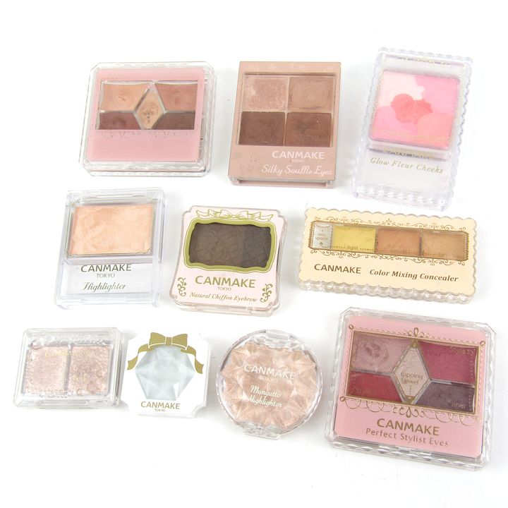 未使用〜美品・残量多！プチプラコスメまとめセット売り②/化粧品メイクキャンメイク クリーミータッチライナー｜キャンメイク他、9商品を使った