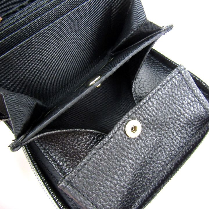 agnès b. ブラック三つ折り財布 Agnes b(アニエスベー