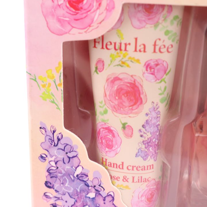 フルールラフェ ハンドクリーム&ネイルオイル セット ローズ&ライラックの香り 未使用 コスメ レディース Fleur la fee 【中古】｜ Fleur la fee｜店舗買取｜メイクアップ＞その他メイクアップ｜USEDのアパレル通販サイト - SMASELL（スマセル）