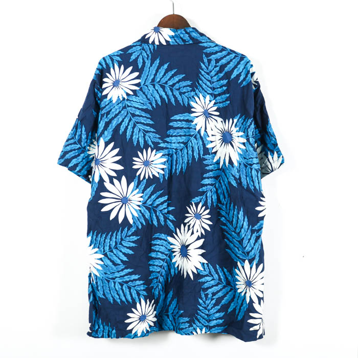 【良品】USA製　プルオーバー　半袖アロハシャツ　M◆総柄レトロ古着ヴィンテージ USA Sunwear アロハシャツ M 古着 (1080) | 温古着新