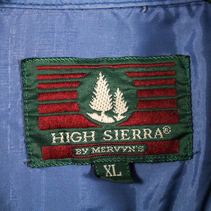 HIGH SIERRA ビンテージ ニット クルーネック ネイビー Ｌ 古着 70～80年代 カベラス Cabelas HIGH TREK ヘンリーネック ウール