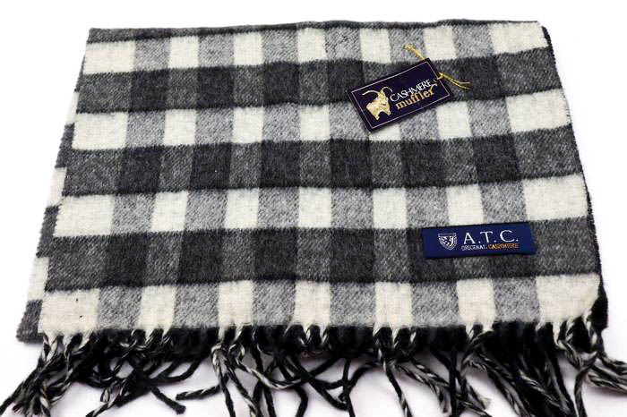 未使用 ぎす shareef SILK TARTAN CHECK stole