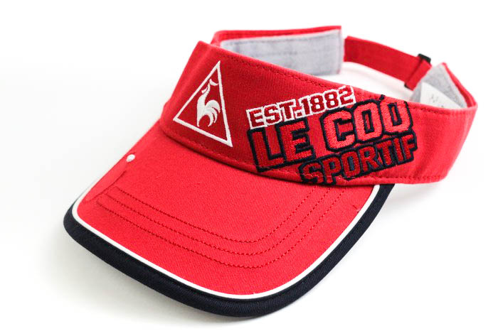 ルコックスポルティフ サンバイザー ベルクロ ゴルフ スポーツウエア 帽子 ブランド メンズ Fサイズ レッド le coq sportif  【中古】｜le coq sportif｜店舗買取｜帽子＞サンバイザー｜USEDのアパレル通販サイト - SMASELL（スマセル）