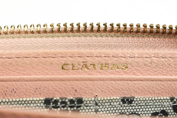 【未使用】CLATHAS クレイサス 長財布 レザー ピンク CLATHAS クレイサス 長財布 未使用品 ピンク レザー エナメル