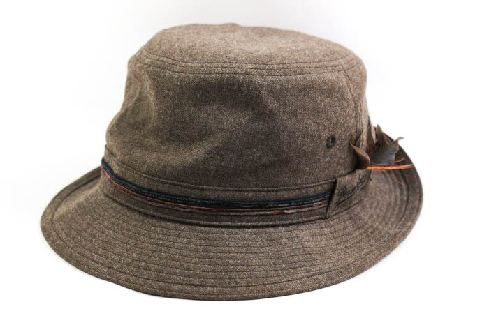 ボルサリーノ ハット ウール 羽飾り 帽子 日本製 ブランド メンズ Mサイズ ブラウン Borsalino 【中古】｜Borsalino ｜店舗買取｜帽子＞ハット｜USEDのアパレル通販サイト - SMASELL（スマセル）