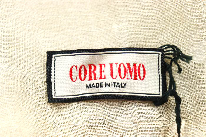 コアウオモ マフラー 未使用 リネン混 イタリア製 ブランド メンズ ベージュ CORE UOMO 【中古】｜CORE  UOMO｜店舗買取｜ファッション雑貨＞マフラー｜USEDのアパレル通販サイト - SMASELL（スマセル）