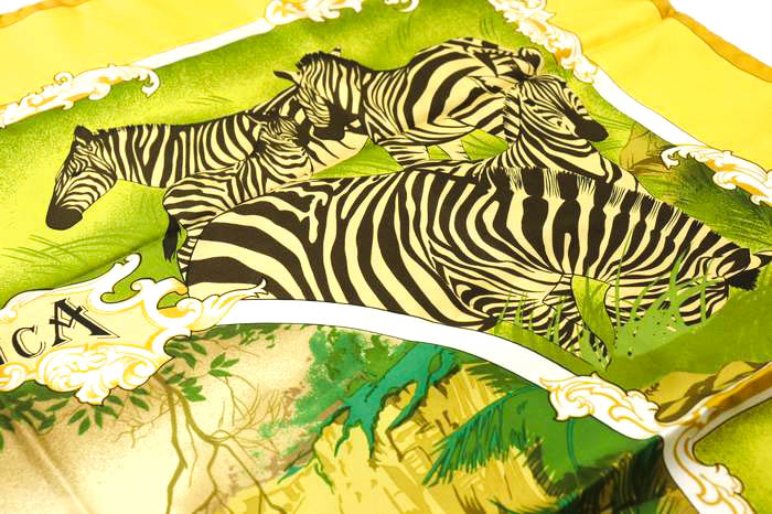 Salvatore Ferragamo シルク アニマル柄 カーディガン XS  