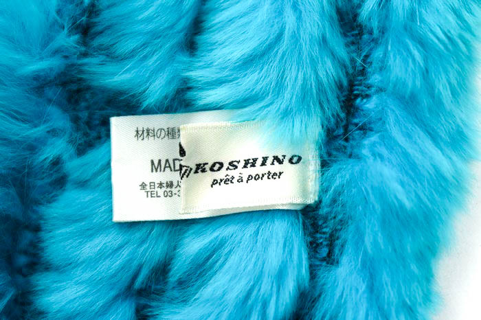 ヒロココシノ ラビットファーマフラー ティペット ショール ブランド 