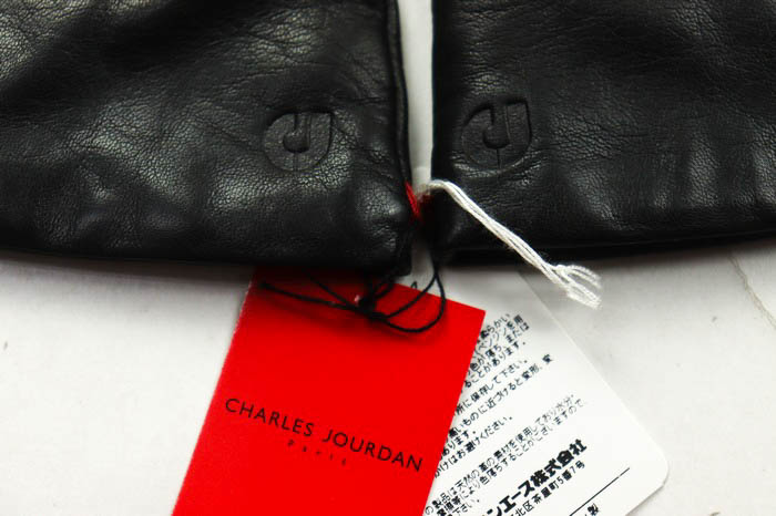 新品 カシミア レザーグローブ Charles Jourdan 革手袋