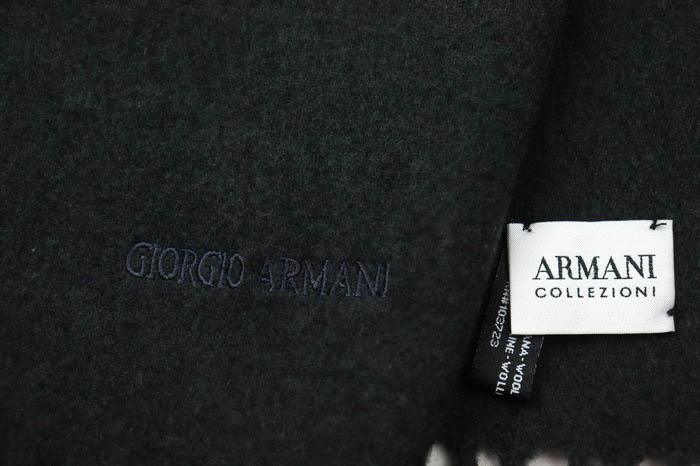 【未使用品】Giorgio Armani ウールマフラー グレー 2025年最新】Giorgio Armani メンズ マフラーの人気アイテム