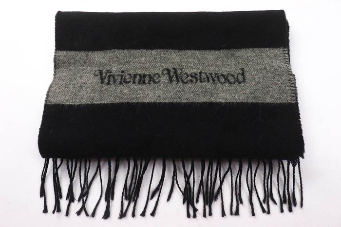 ヴィヴィアンウエストウッド マフラー ウール イタリア製 ブランド 小物 メンズ ブラック Vivienne Westwood 【中古】｜Vivienne  Westwood｜店舗買取｜ファッション雑貨＞マフラー｜USEDのアパレル通販サイト - SMASELL（スマセル）