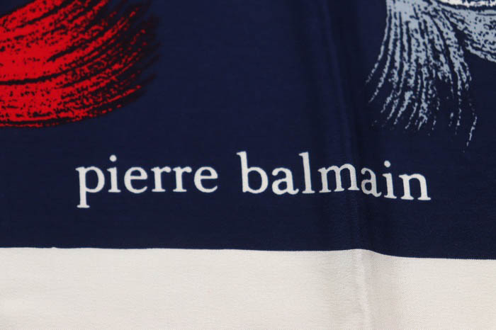 ピエール・バルマン スカーフ 総柄 シルク ブランド 小物 レディース ネイビー PIERRE BALMAIN 【中古】｜PIERRE  BALMAIN｜店舗買取｜ファッション雑貨＞マフラー｜USEDのアパレル通販サイト - SMASELL（スマセル）