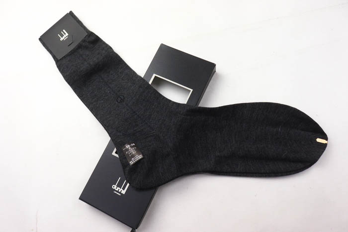 新品 ダンヒル 紳士靴下 ４足セット 新品 ダンヒル メンズ 靴下 ソックス 4足 4点 セット 25cm グレー系