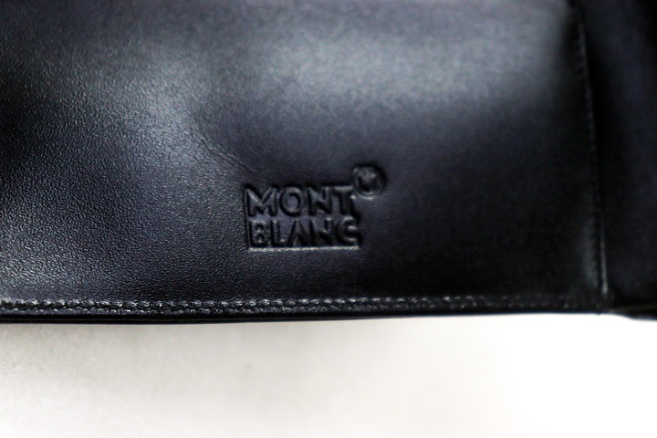 モンブラン 二つ折り財布 本革 レザー ウォレット 未使用 ロゴ