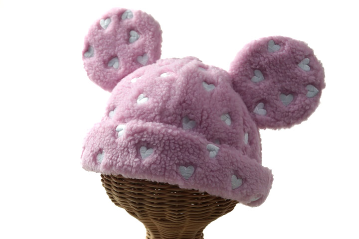 ディズニー ファンキャップ ミニーちゃん ピンク リボン 耳帽子 ディズニー ファンキャップ ミニーちゃん 水玉 ドット ピンク リボン