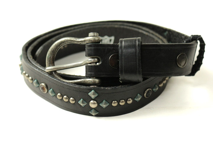 エイチティーシー ベルト スタッズ レザー 80/32 ブランド 小物 メンズ