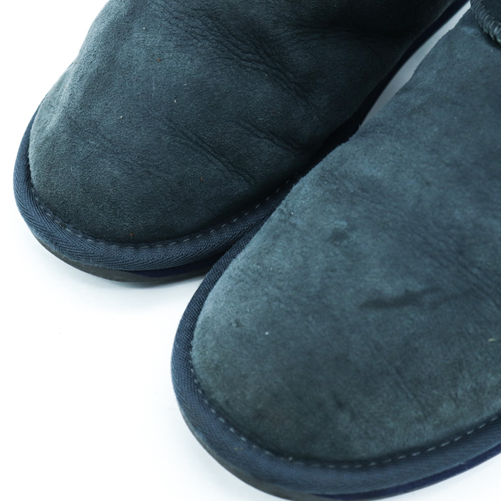 エミュー オーストラリア ムートンブーツ ダレイミニ シープスキン ショートブーツ シューズ 靴 レディース 24cmサイズ ネイビー EMU  【中古】 EMU USED/古着（ブーツ）｜EMUのUSED/古着通販サイト - SMASELL（スマセル）
