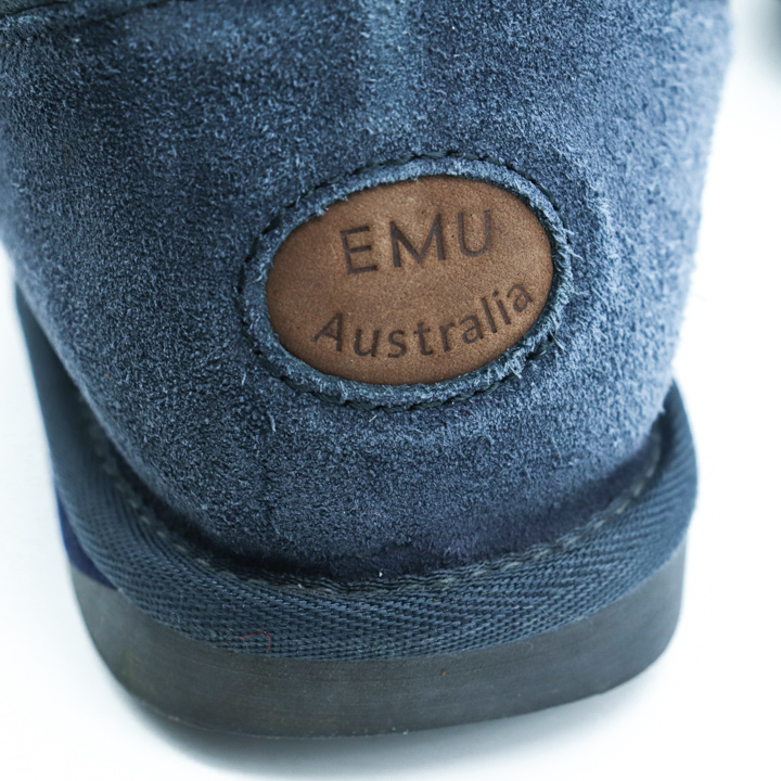 エミュー オーストラリア ムートンブーツ ダレイミニ シープスキン ショートブーツ シューズ 靴 レディース 24cmサイズ ネイビー EMU  【中古】 EMU USED/古着（ブーツ）｜EMUのUSED/古着通販サイト SMASELL（スマセル）