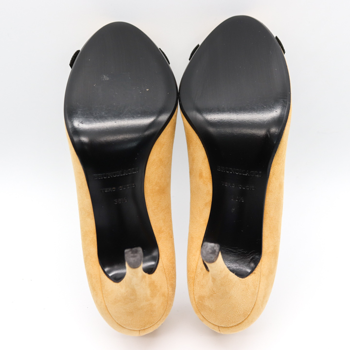 表記サイズ365美品 エルメス HERMES パンプス スウェードレザー ヒール シューズ 靴 イタリア製 レディース 36.5(23.5cm相当) ブラック