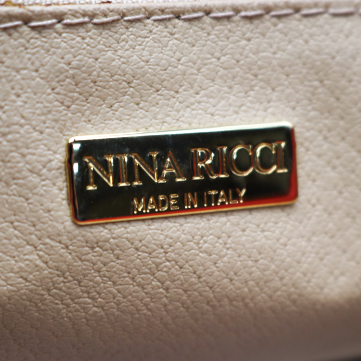 値引き Nina Ricci ニナリッチ シボ革 ショルダーバッグ レッド