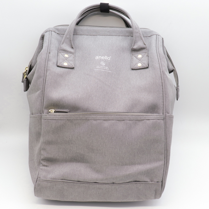 アネロ グランデ バックパック スクエア リュックサック 通学鞄 マザーズバッグ ブランド メンズ レディース グレー Anello 中古 Smasell スマセル 公式通販 サスティナブルアウトレットモール スマセル