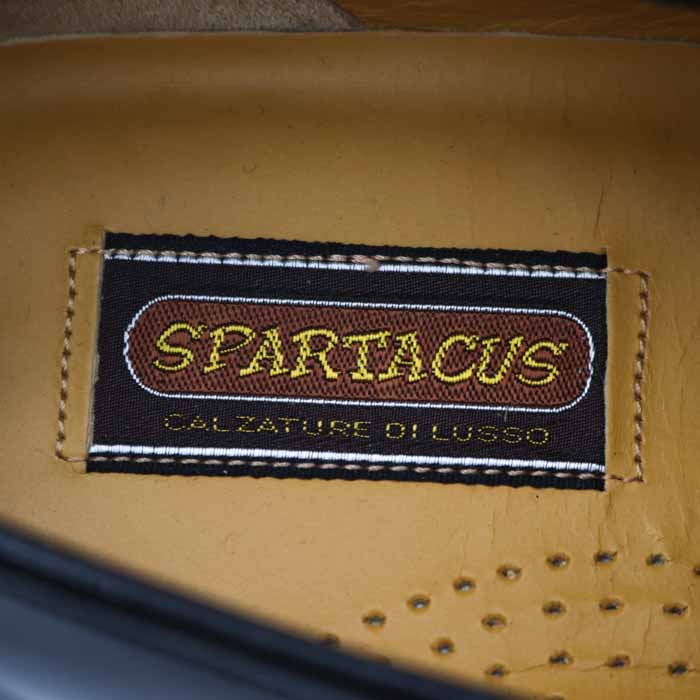 スパルタカス ローファー 4E 幅広 日本製 ビジネスシューズ ドレスシューズ 革靴 黒 メンズ 8.5サイズ ブラック SPARTACUS