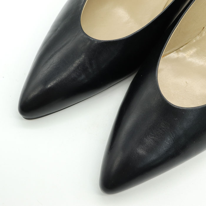 ノーマカマリ ポインテッドトゥパンプス 日本製 レザー フォーマル シューズ 靴 黒 レディース 5サイズ ブラック Norma Kamali
